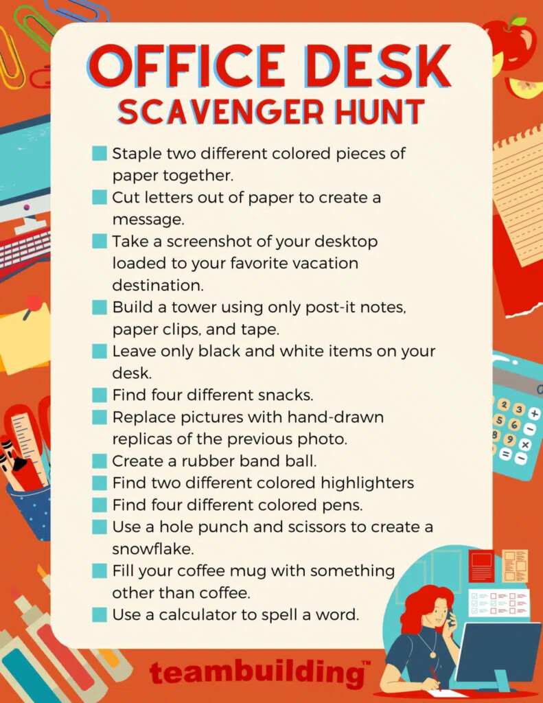 11 Fun Office Scavenger Hunt Ideas Templates