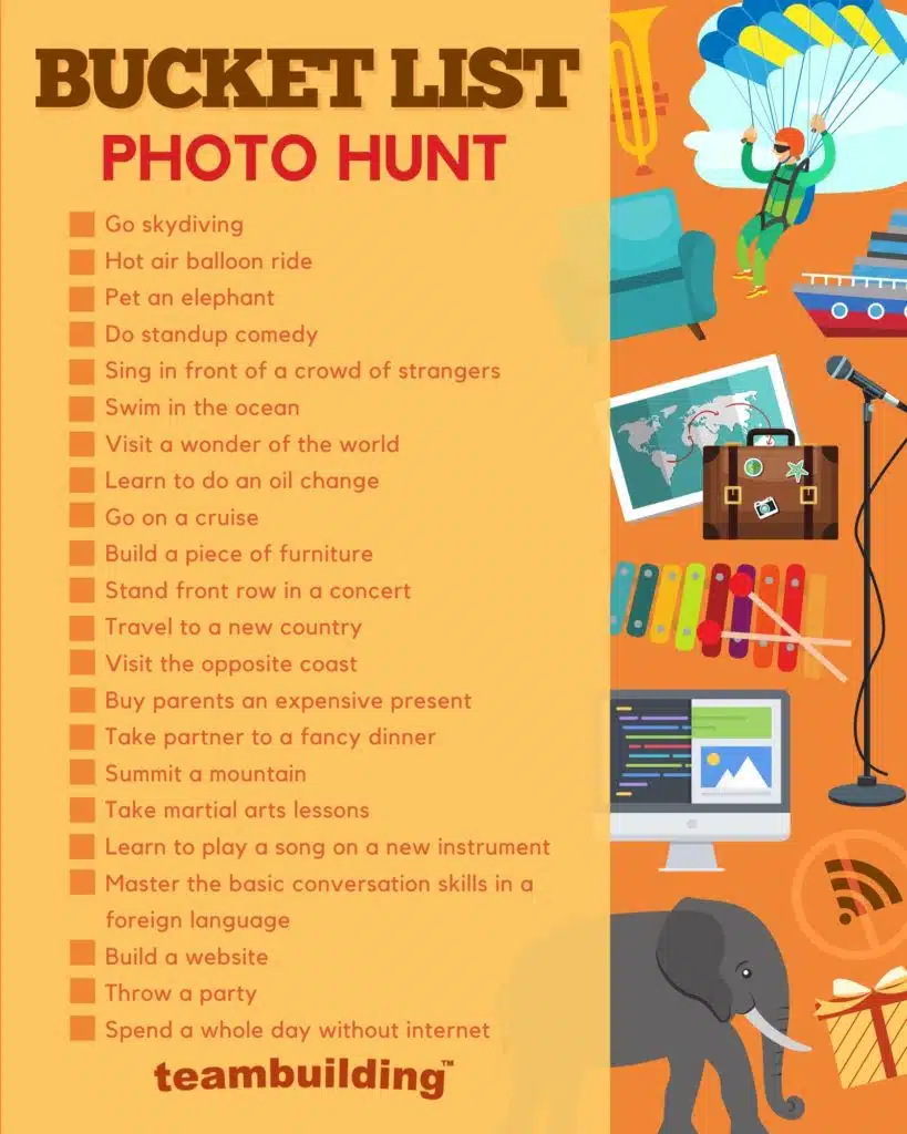 16 Fun Photo Scavenger Hunt Ideas For Team Building