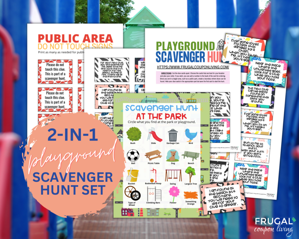 2 in 1 Epic Park Scavenger Hunt For The Playground Print Now 