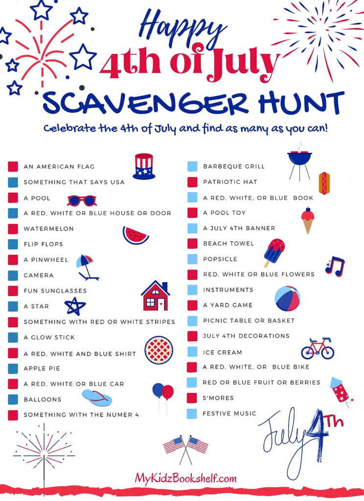 4Th Of July Scavenger Hunt Printable