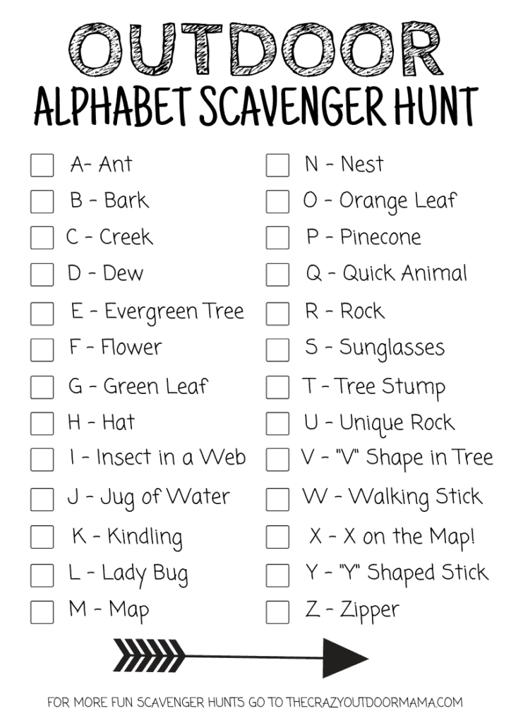 7 Free Camping Scavenger Hunt Printables For Kids The Crazy Outdoor Mama