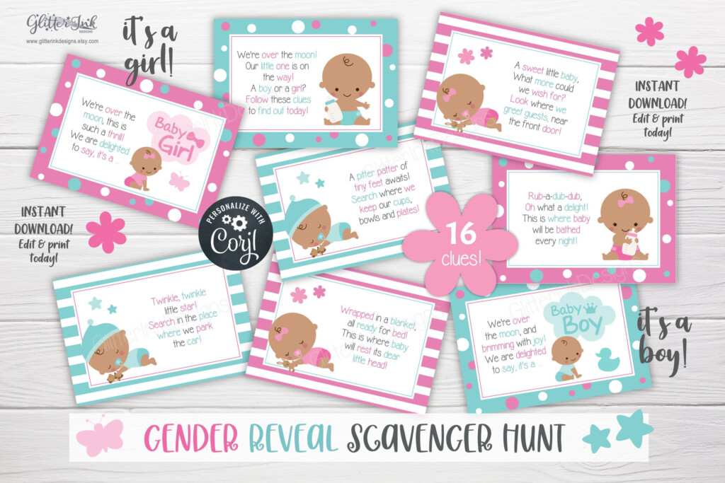  A BOY OR A GIRL WHICH WILL IT BE This Editable Printable Scavenger 