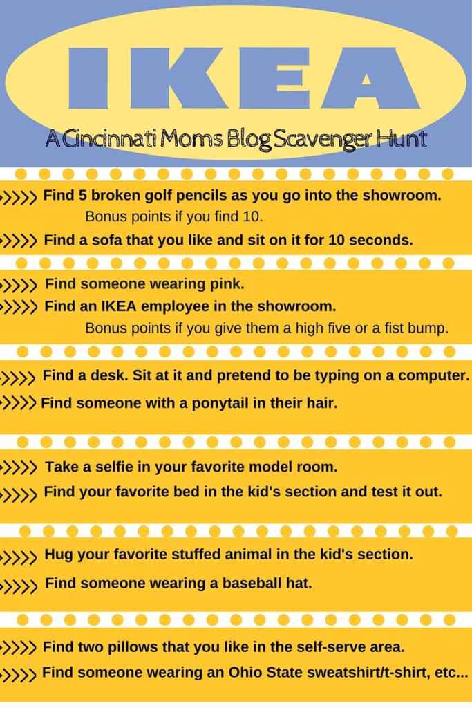 A Cincinnati Moms Blog Scavenger Hunt IKEA Edition With Printable 