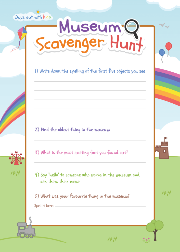 Art Museum Scavenger Hunt Worksheet