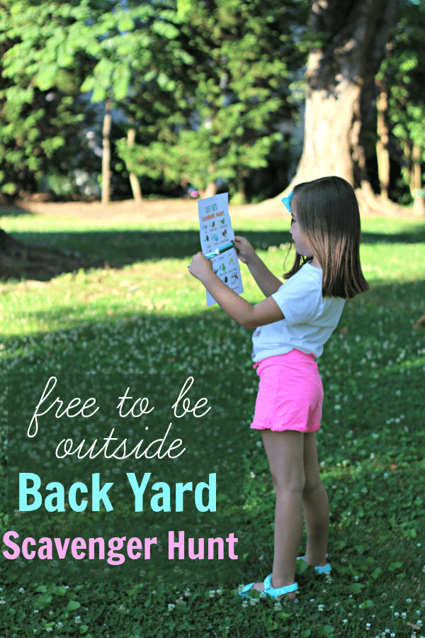 Backyard Scavenger Hunt With Free Printable Great For Kids Of All Ages 