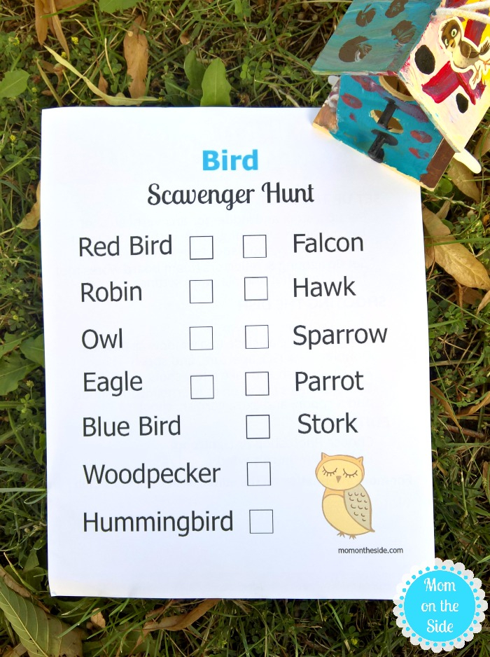 Bird Scavenger Hunt Printable For Kids Mom On The Side