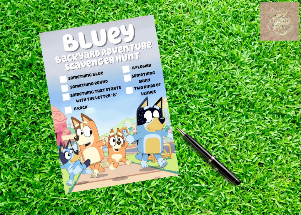 Bluey Scavenger Hunt Printable