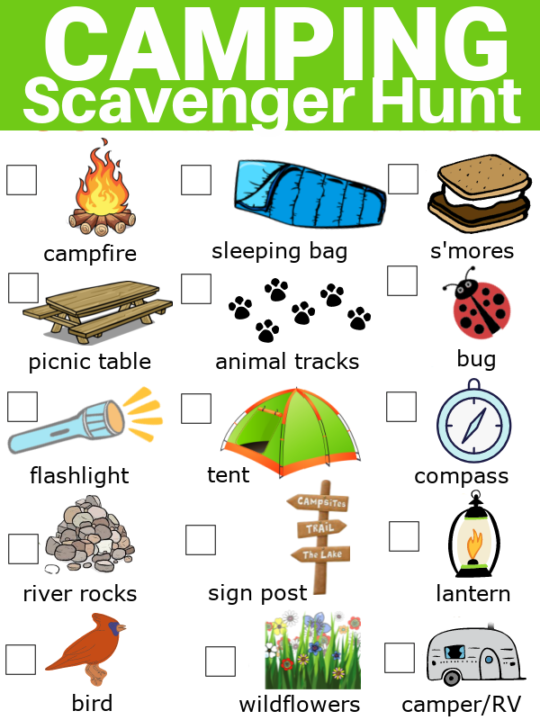 Camping Scavenger Hunt For Kids PRINT FOR FREE NOW 