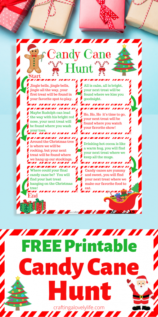 Candy Cane Scavenger Hunt Printable