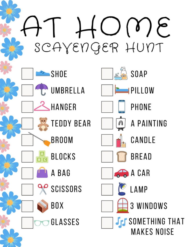 Cheer Up A Day Stuck At Home With This Fun Indoor Scavenger Hunt 