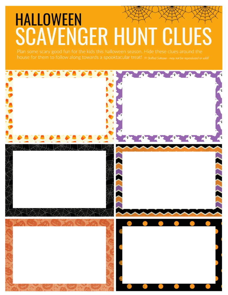 Clue Cards Printable