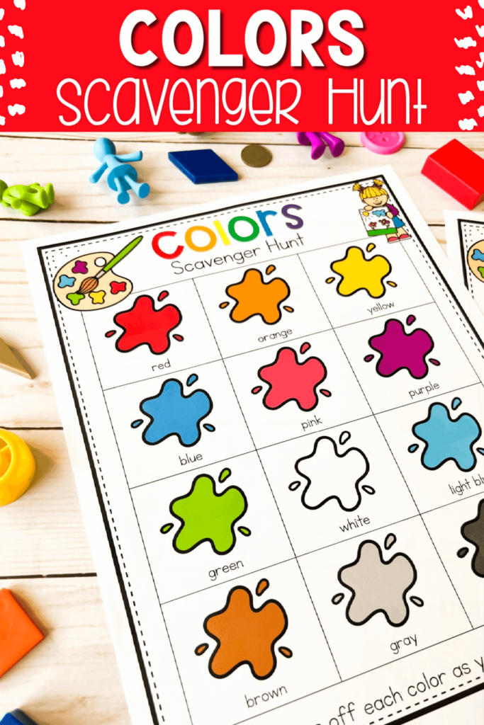 Color Scavenger Hunt For Kids Free Printable In 2022 Preschool Color 