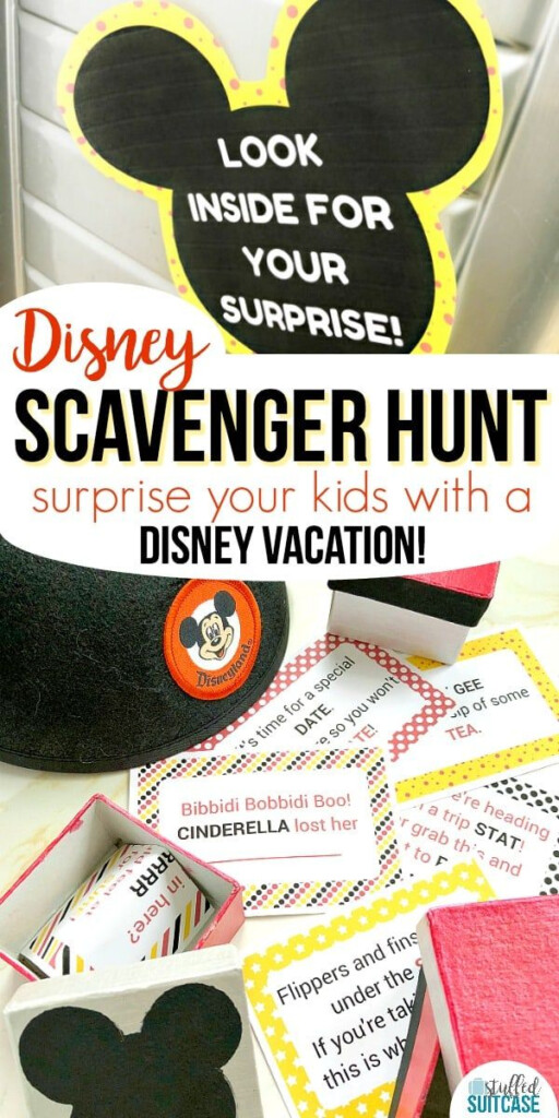 Disney Scavenger Hunt Awesome Vacation Surprise For Kids Printable 