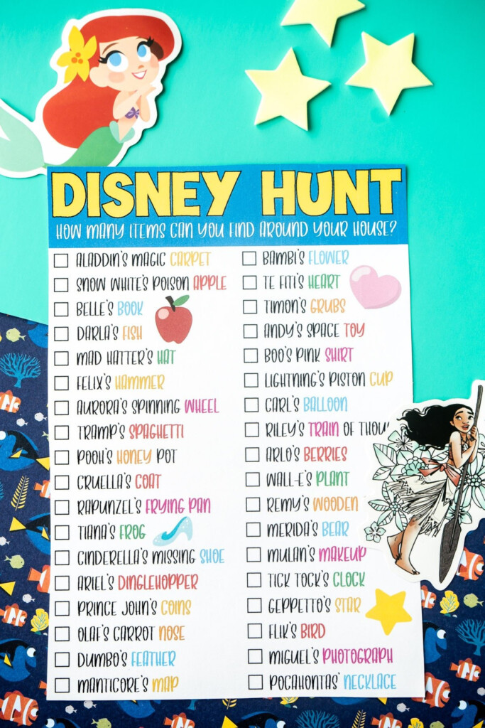 Disney Scavenger Hunt For Kids Free Printable Realsimple