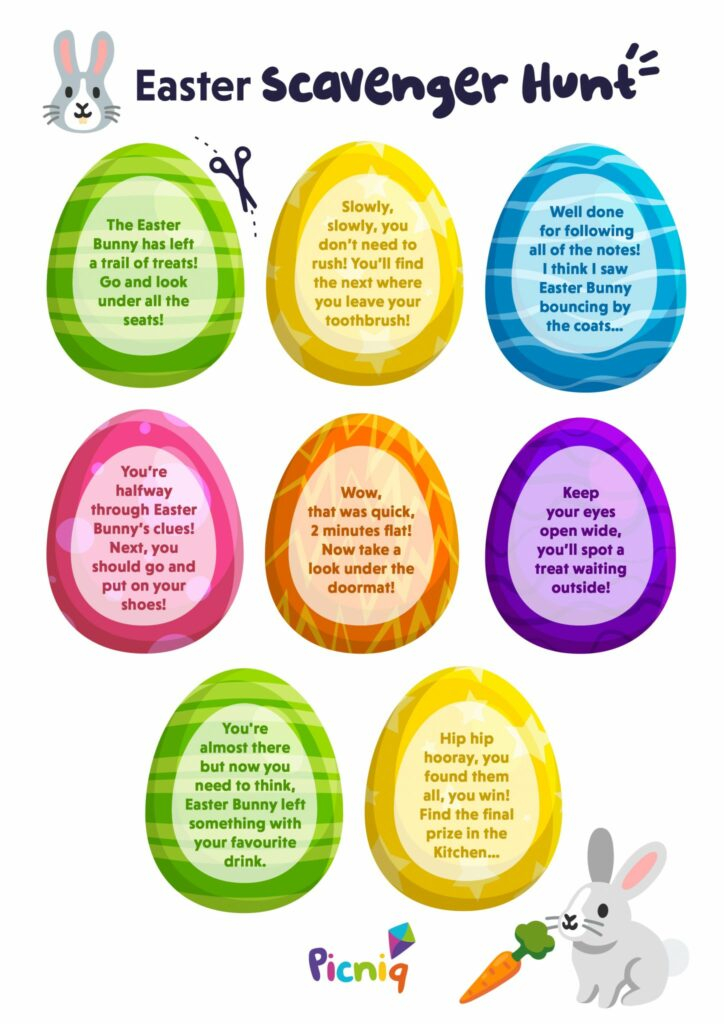 Easter Bunny Scavenger Hunt Printable The Ultimate Guide For Egg 