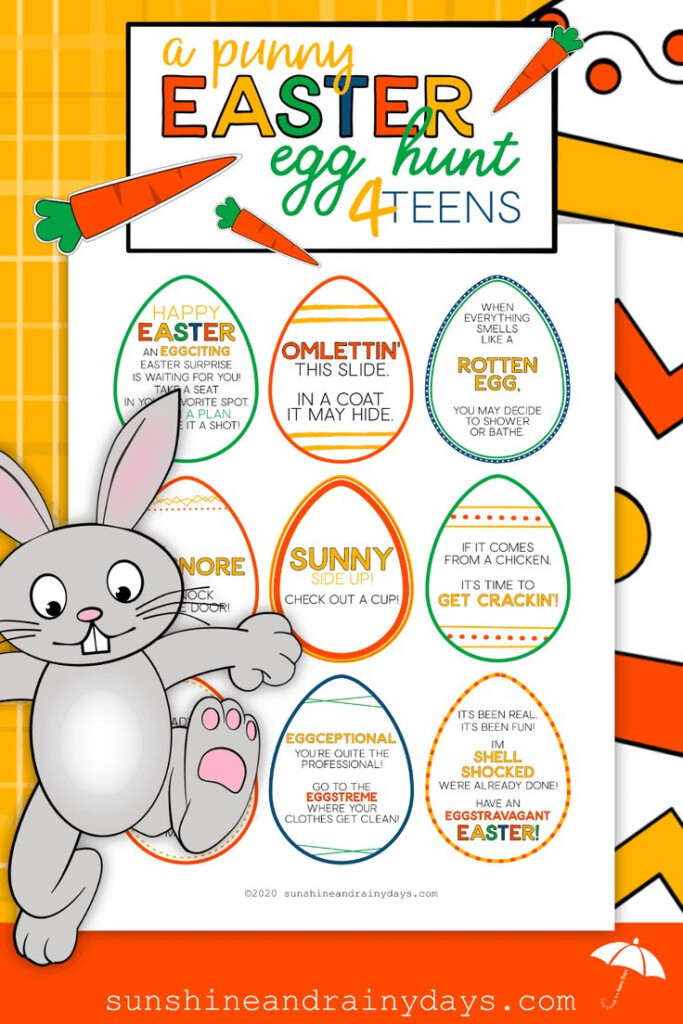 Easter Egg Hunt Clues For Teenager Printable