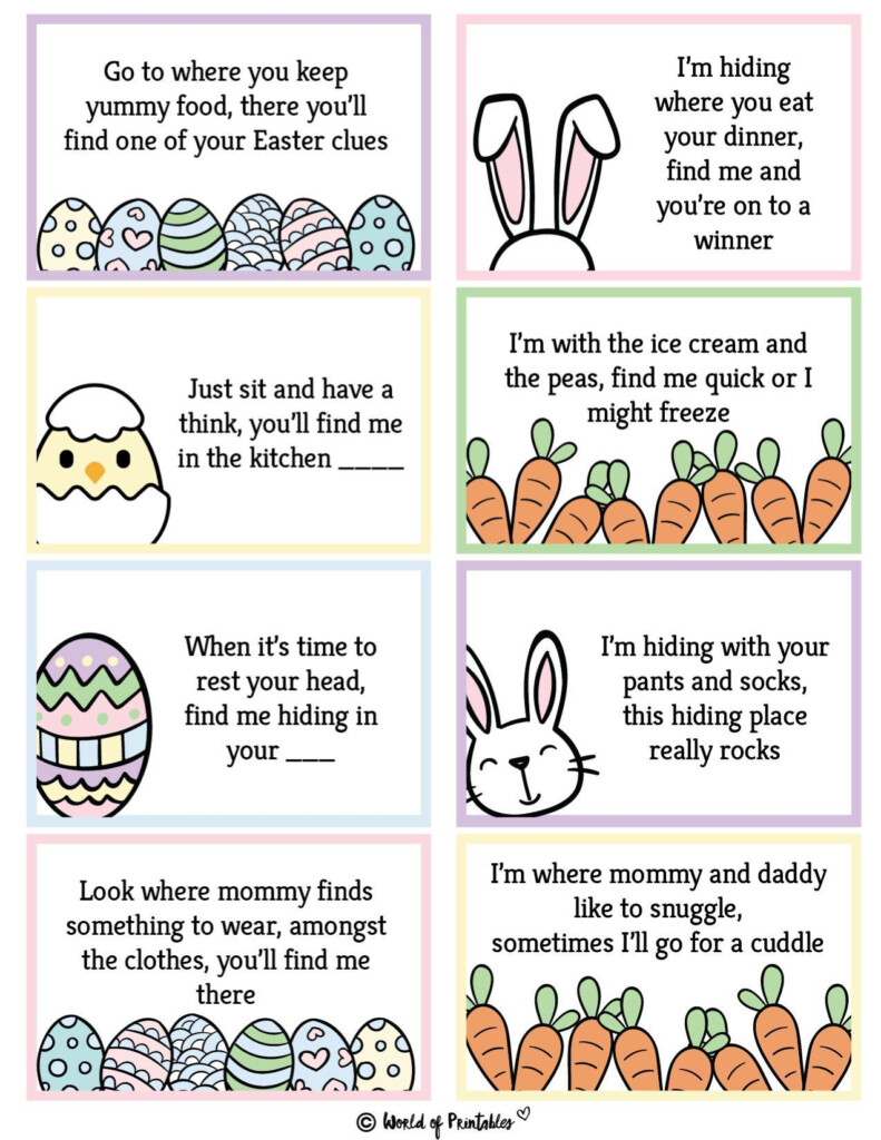 Easter Egg Hunt Worksheet