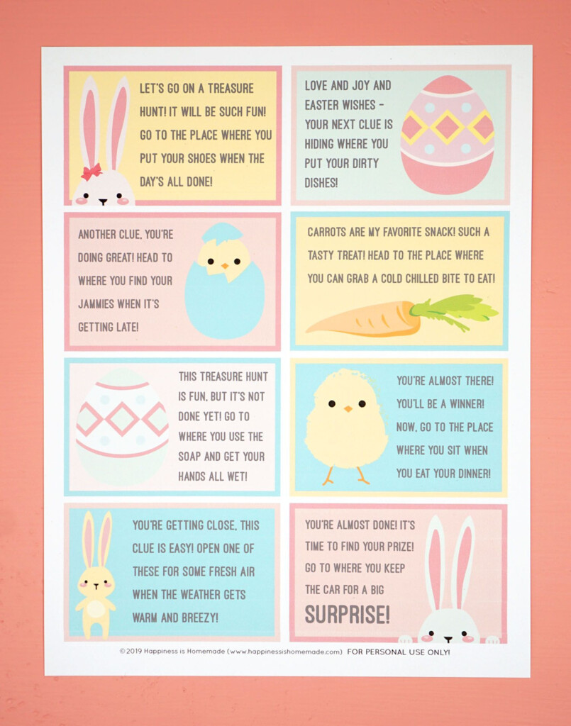 Easter Scavenger Hunt FREE Printable Easter Scavenger Hunt Easter 