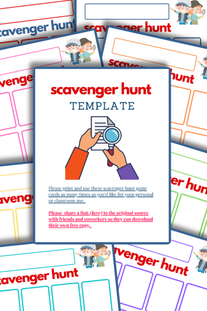 Editable Scavenger Hunt Template