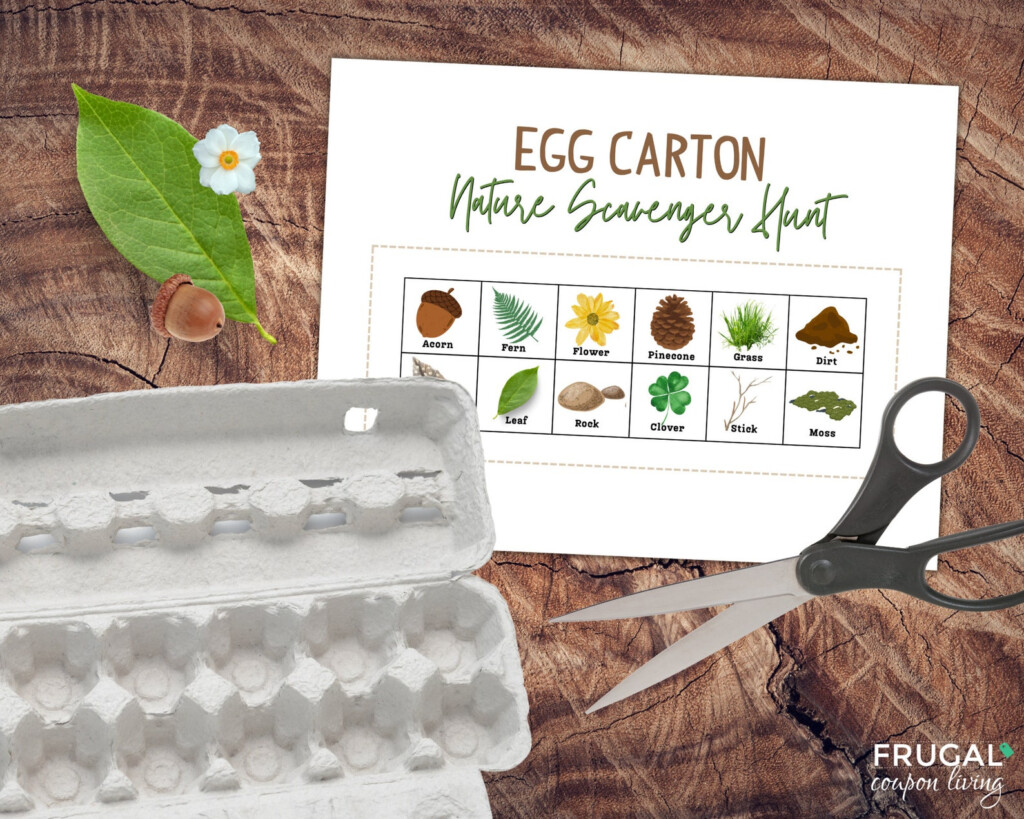 Egg Carton Scavenger Hunt Printable Printable Nature Scavenger Hunt For 