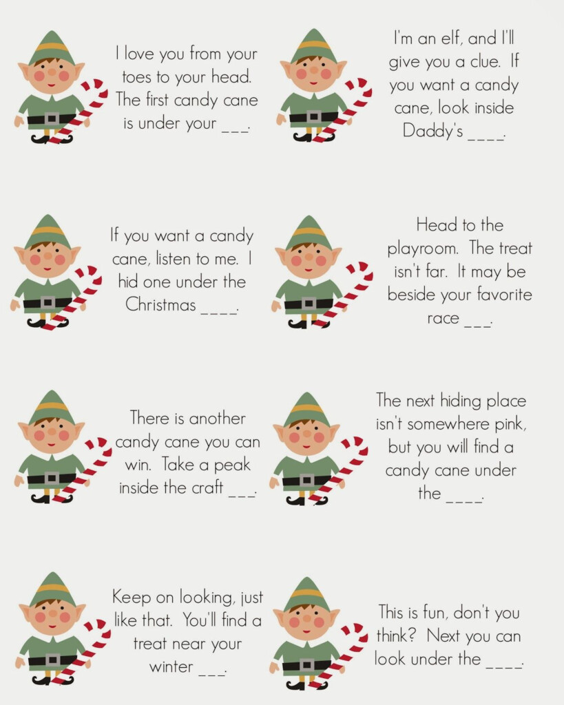 Elf Scavenger Hunt Free Printable