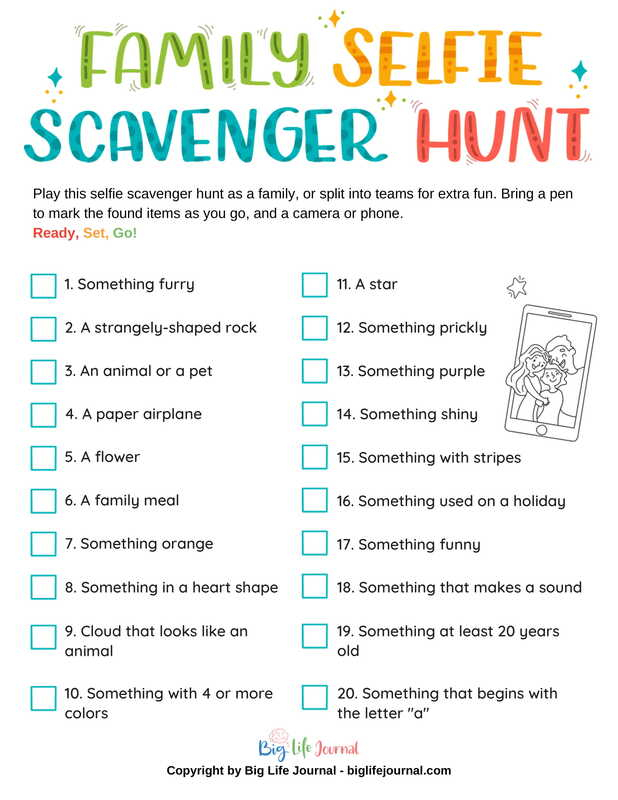 Family Scavenger Hunt SUNRISE ELEMENTARY SCHOOL