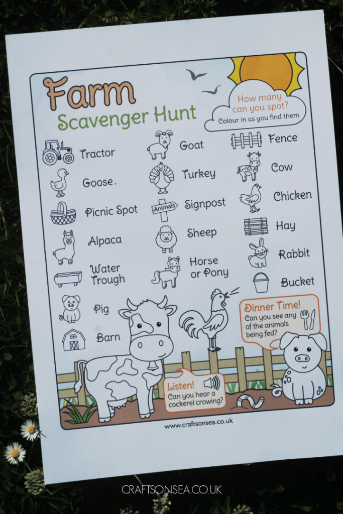 Farm Scavenger Hunt Free Printable Artofit