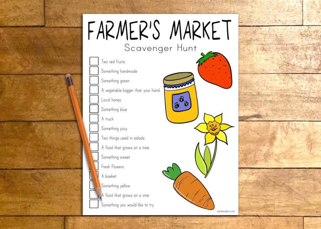 Farmer s Market Scavenger Hunt Printable Seek And Find Activity 