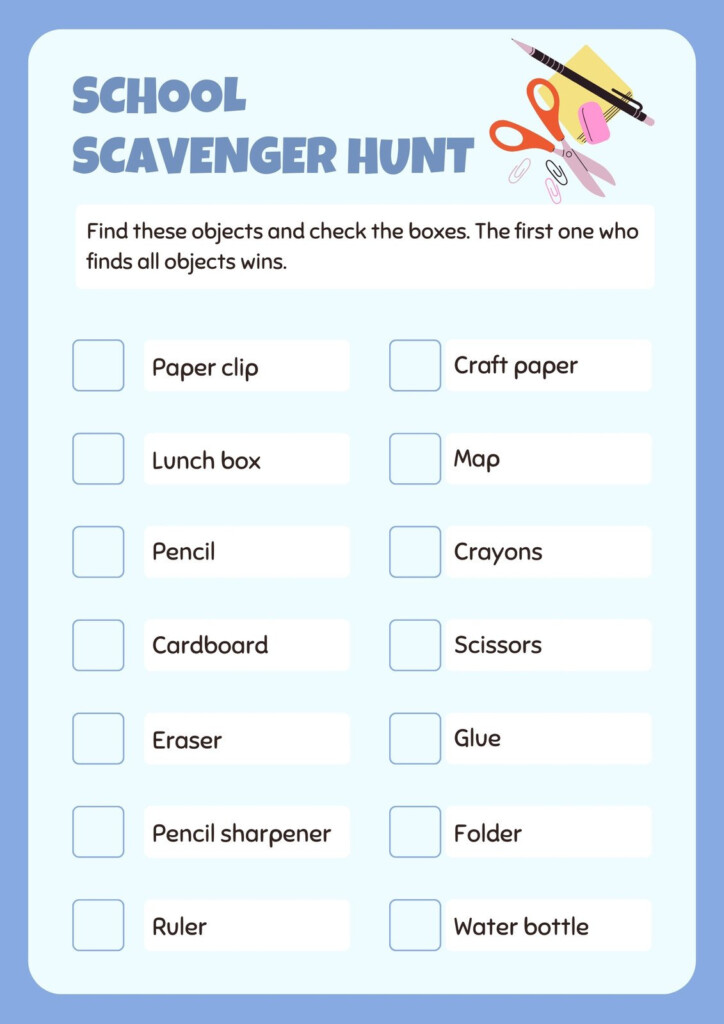 Free Blank Printable Scavenger Hunt Templates Printable Online