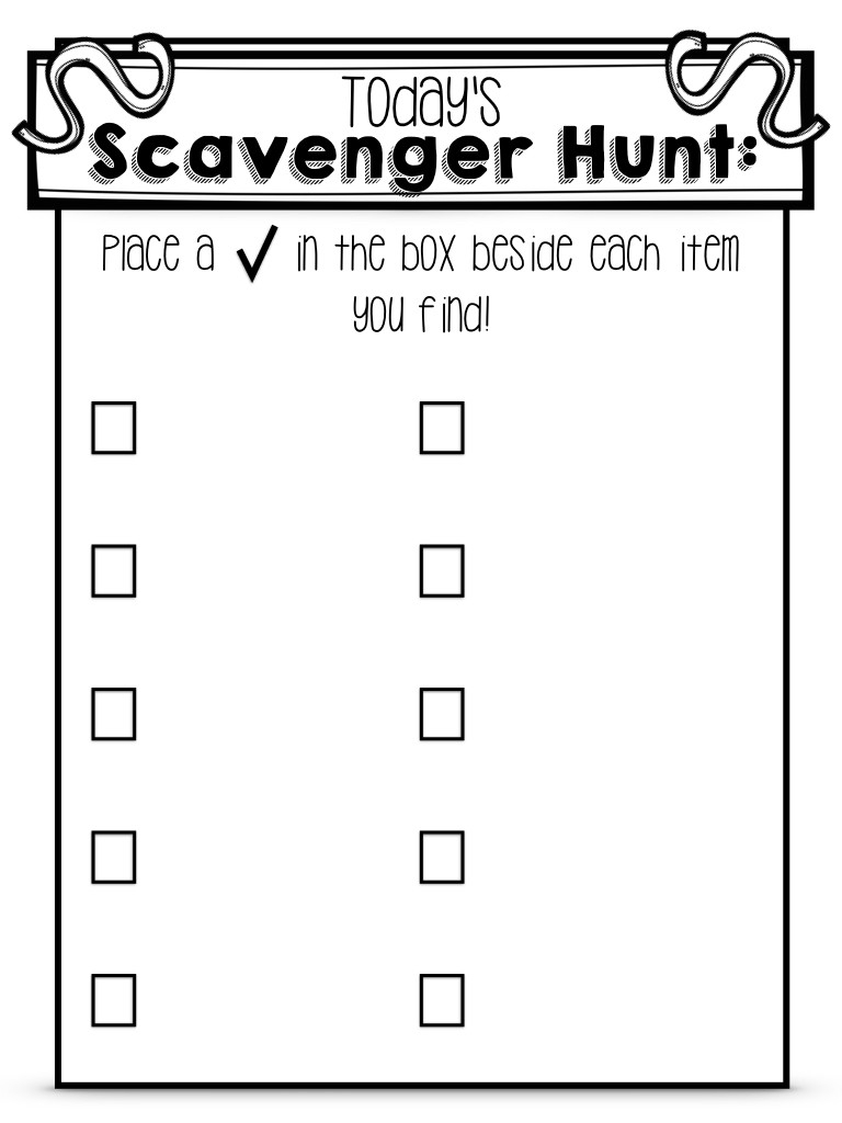 Free Editable Scavenger Hunt Template