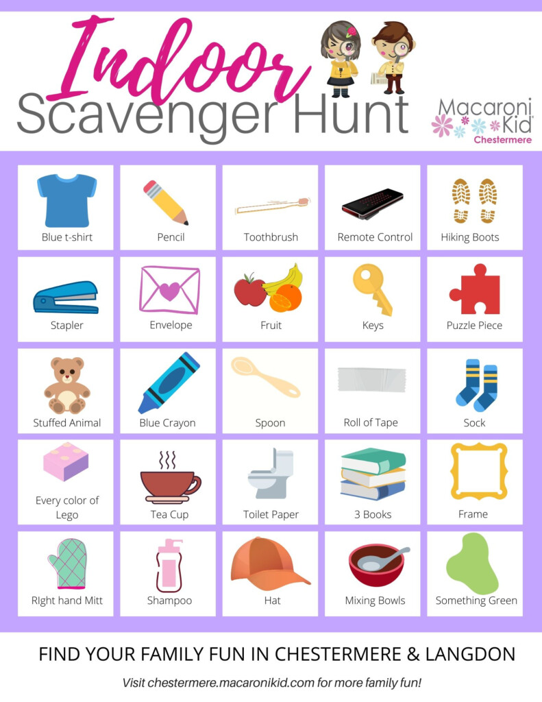 FREE I Spy Bingo And Scavenger Hunt Printables Macaroni KID Chestermere