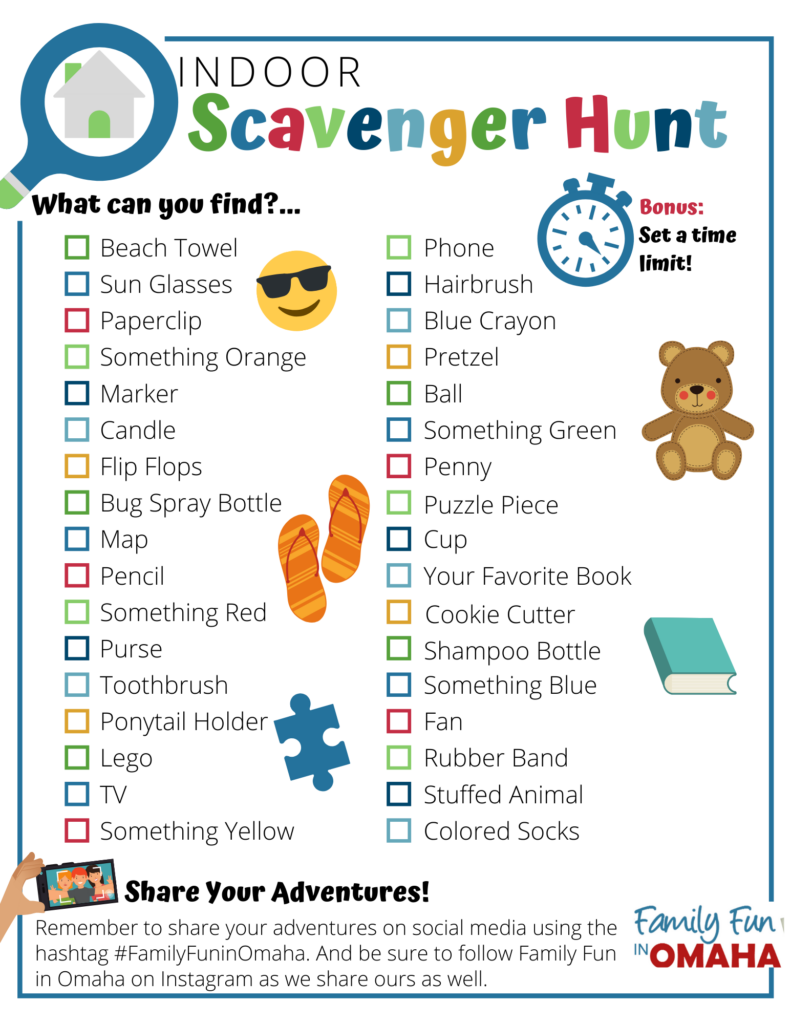 Free Indoor Scavenger Hunt