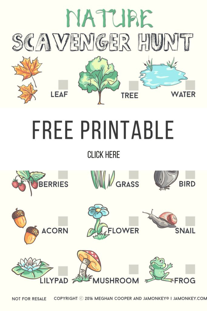 Free Nature Scavenger Hunt Printable