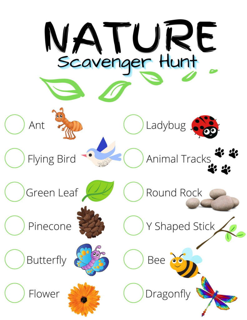 Free Nature Scavenger Hunt Printable