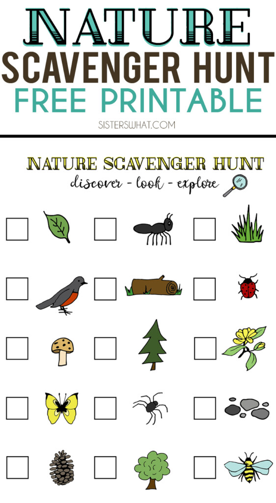 Free Nature Scavenger Hunt Printable Sheets