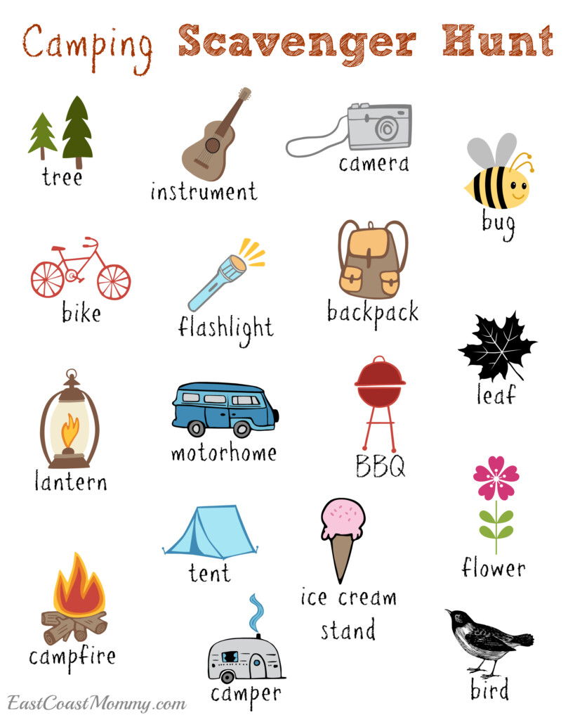 Free Printable Camping Activities Printable Word Searches