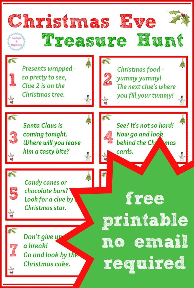 Free Printable Christmas Scavenger Hunt Riddles Magic Of Riddle