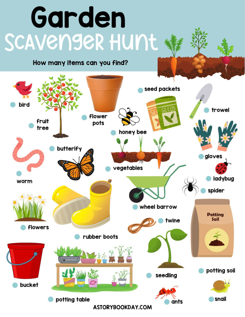 Free Printable Garden Scavenger Hunt For Kids