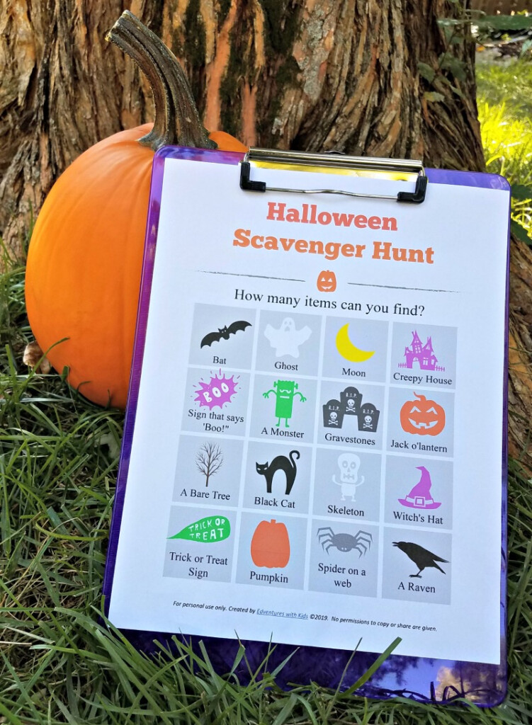 FREE Printable Halloween Scavenger Hunt For Kids