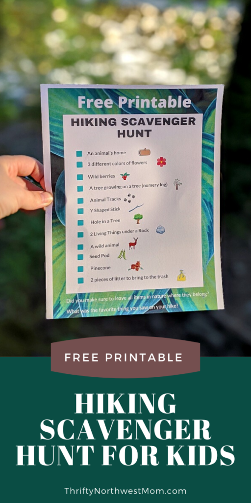 Free Printable Hiking Scavenger Hunt For Kids Of All Ages Scavenger 