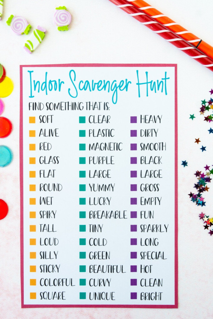 Free Printable Indoor Scavenger Hunt For Kids Realsimple