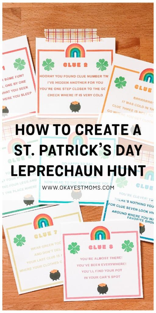 Free Printable Leprechaun Scavenger Hunt Clues Printable Word Searches