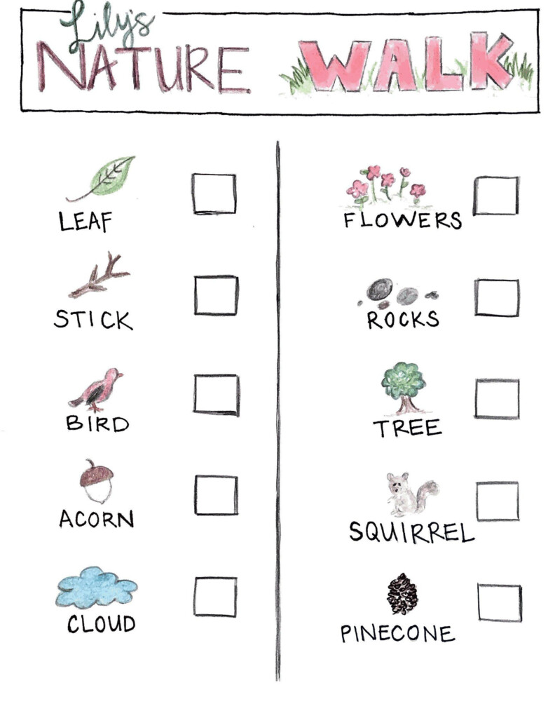 Free Printable Nature Walk Scavenger Hunt Printable Word Searches