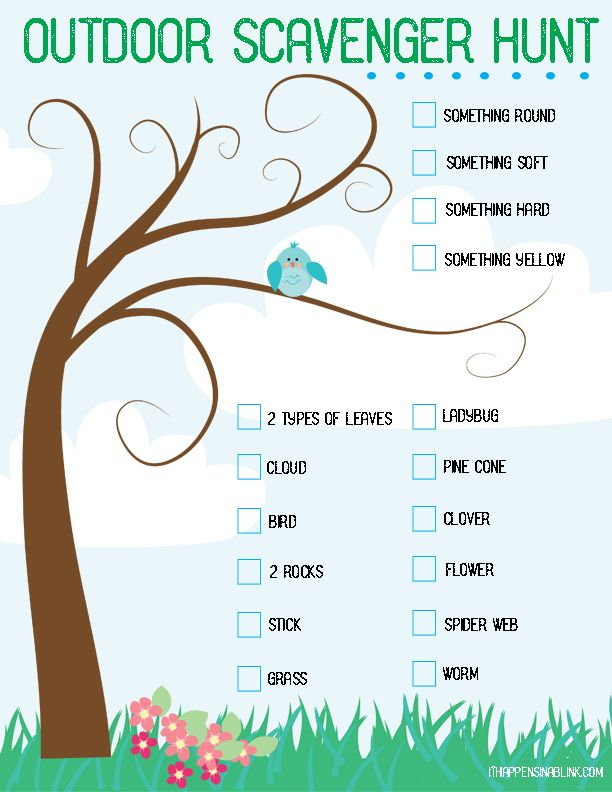 Free Printable Outdoor Scavenger Hunt Includes Regular And Bible Verse 