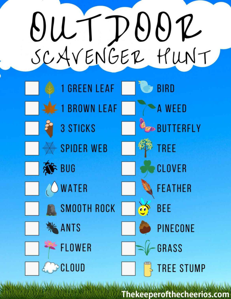 Free Printable Outdoor Spring Scavenger Hunt