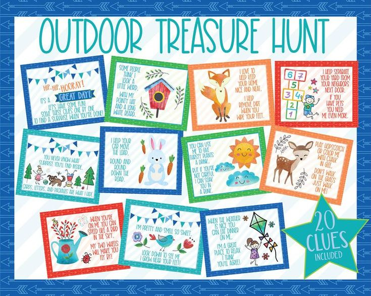 Free Printable Outdoor Treasure Hunt Clues