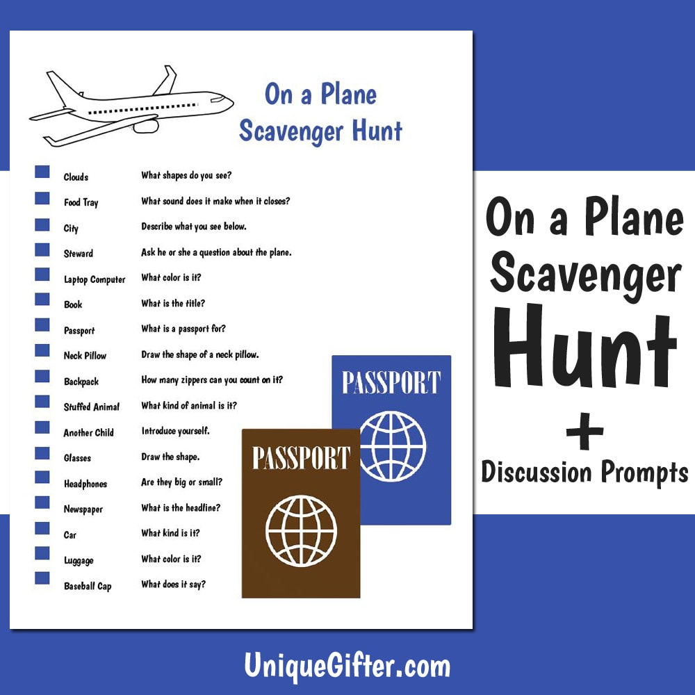 FREE Printable Plane Scavenger Hunt Unique Gifter