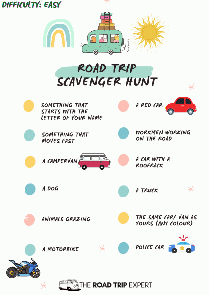 Free Printable Road Trip Scavenger Hunt