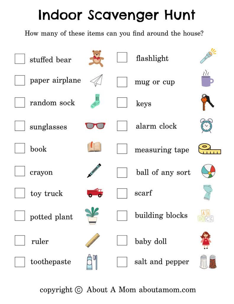 Free Printable Scavenger Hunt