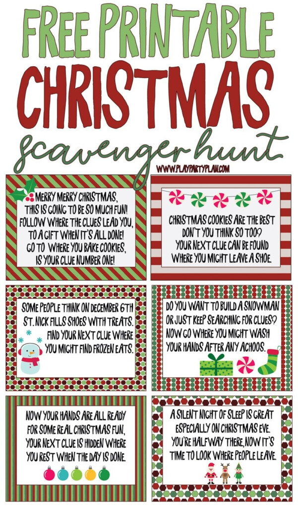 Free Printable Scavenger Hunt Clues For Adults